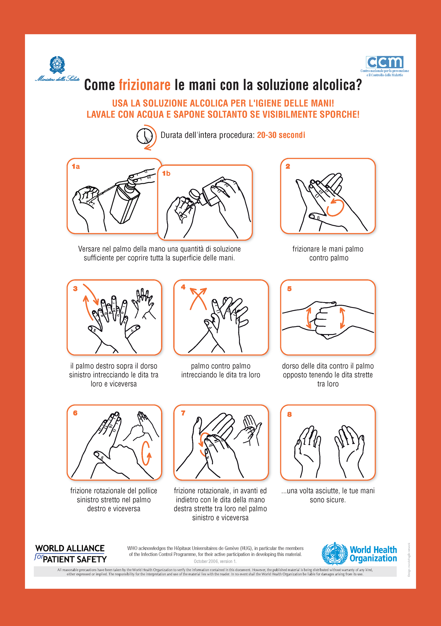 come frizionare le mani